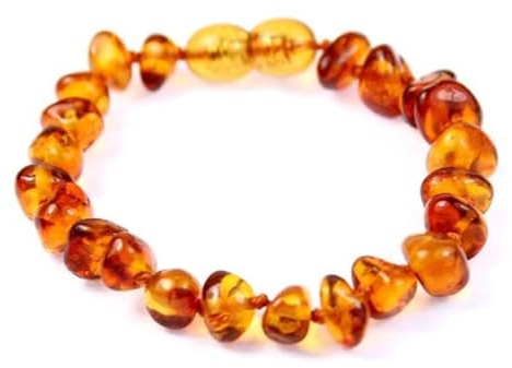 Silver Amber Jewellery UK neu baltischer bernstein Fußkettchen oder Armband - Handgefertigte 100% echte Bernsteinperlen - Premium-Qualität - Größen 12-25 cm (17 CM)