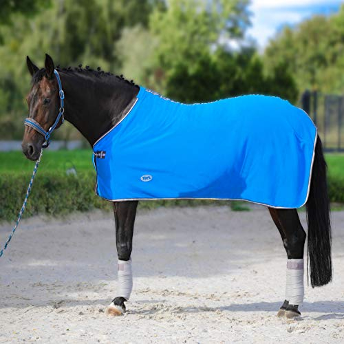 York Polarfleecedecke Abschwitzdecke Fleecedecke Pferdedecke Britta (115 cm, blau)