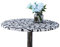 Tischdecke Outdoor Rund Elastisch Gartentischdecke Rutschfestem Stretch Runden Tischdecken mit Gummizug Weiß 60cm