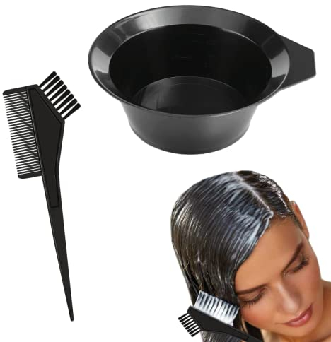 Powersell srls Set per Tinta Capelli, per Saloni e Fai da te, con Pennello e Ciotola DIY, Kit Colore Capelli, Set per Tintura Colorazione