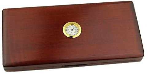 rockible 1 Caja de Caña de Oboe de Madera de Arce con Control de Humedad de Ranura Suave Hygroneter
