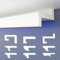 HEXIMO LED-Schattenfugenprofil Stuckleisten, indirekte Beleuchtung XPS-Styropor-Trockenbau-Deckenstuck Stuckleisten für Decken (30,6 Meter HLED 7)