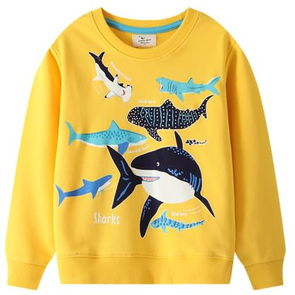 LitBud Pojktröja kläder för pojkar barn tröja sportkläder enhörning jumper atom pullover vinter storlek 1–7 år