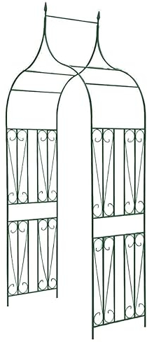 Iiaky Arcos de jardín para Plantas trepadoras Verde Oscuro Arco para Rosales Arco de jardín Arco para trepadoras Arcos de jardín