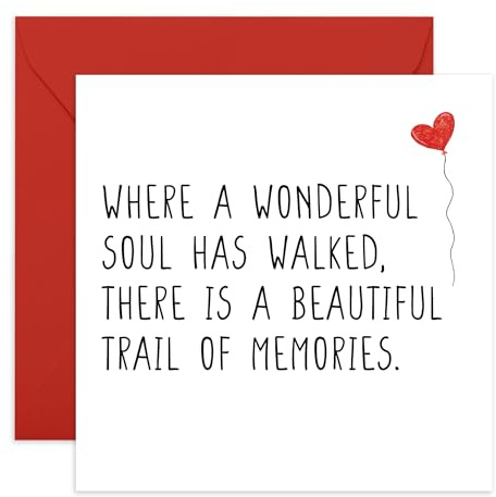 Central 23 Tarjeta Sorry For Your Loss - Beautiful Trail Of Memories - Tarjeta de condolencias para seres queridos - Tarjetas de condolencias pensando en ti - Sorry, Mourning, Duelo - Viene con