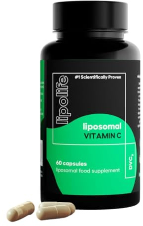lipolife Vitamin C Capsules DVC2 - Bioavailable Liposomal Quali-C Vitamin C, High Absorption Liposomal Technology, 30-60 Days Supply, Gluten Free, Immune, Collagen, Skin & Antioxidant Support