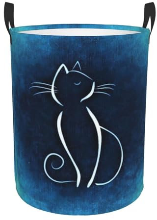 Ropa Sucia Cestas Boceto De Gato Cesta Colada Multifunción Cesta De Almacenaje Portátil Cestos Para La Colada Para Hotel Dormitorio 40X50Cm