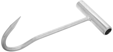 ifundom Herramienta De Gancho De La Orilla De Manejo Levantador Y Extractor Versátil para Las Cubiertas De Registro De Gancho De Una Sola Resistencia para Drenajes De Tormenta En