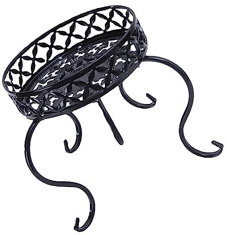 Happyyami Iron Flower Stand Heavy Duty Metal Plant Pot Stand for Outdoor Indoor Corner Use for Greenery Displays