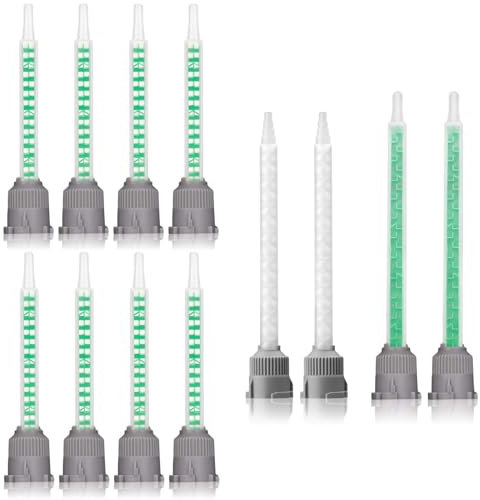 12 Stück Statikmischer Mischdüse für 2k Kleber, Statikmischer Mischerdüsen 1:1 Mischerspitzen Kunststoffkleber Mischrohr für Kunststoffkleber Zweikomponentenkleber 2k Kleber Pistole Rohrstrom