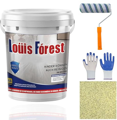 Gienslru Vernice Epossidica Colorata per Pavimenti in Sabbia, Vernice Epossidica Louis Forest per Pavimenti, Vernice Epossidica per Pavimenti in Cemento, Rivestimento per Pavimenti in Resina