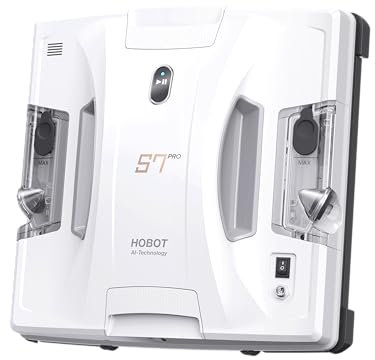 SMARTBOT HOBOT-S7 PRO Robot Limpiacristales Automático con Doble Mopa Motorizada, Pulverizador Doble, Control App y Voz, Limpieza potente para Cristales interiores y exteriores, Mamparas y Barandillas