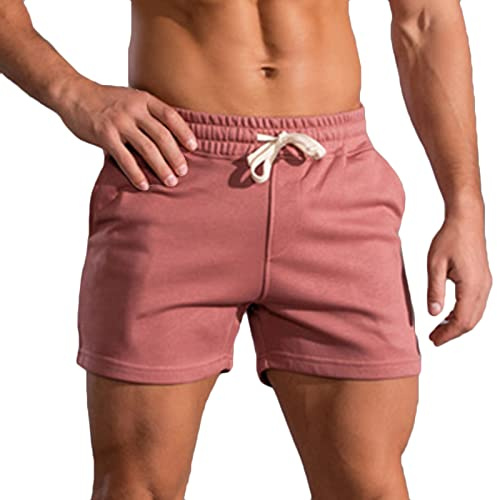 Homme Shorts de Sport Coton Court Course à Pied Léger Séchage Rapide Running Jogging Fitness Short avec Poches Short d'escalade Casual Pantalon de survêtement Pantalons Courts