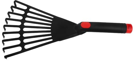 HEMOTON Herramienta Fuerte y Segura para Jardinería de Plástico Rastrillo Pequeño para Quitar Hojas y Limpiar Jardines , Resistente y Práctico para Uso en Exteriores
