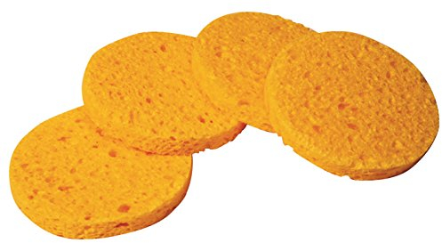 CROLL & DENECKE Kosmetikschwämme aus Viskose, 4 Stück, diameter 8 cm