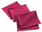 douceur d'intérieur, Mistral Fuchsia, 3 Servietten (40 x 40 cm), recycelte Baumwolle
