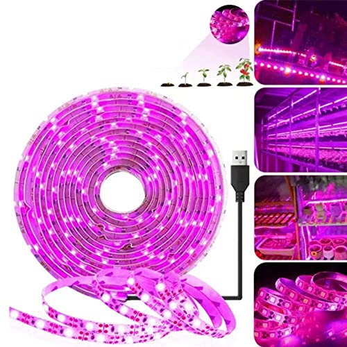 LED cultivent des bandes légères, Plante à spectre complet imperméable à l’eau cultiver lampe de croissance légère et Flexible pour plantes d’intérieur succulentes hydroponique jardinage en serre (2M)