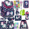 Goldkids Schulranzen XXL Set 15er Ranzen Tornister Federmappe Turnbeutel Gummizugmappe Zuckertüte Brotdose Trinkflasche Aufgabenheft Aktentasche Einhorn Unicorn Motiv