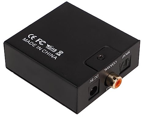 Convertidor de Sonido Digital a Analógico, Reducción de Ruido Adaptador de Sonido Digital a Analógico USB Metal Fácil de Instalar para Cine en Casa