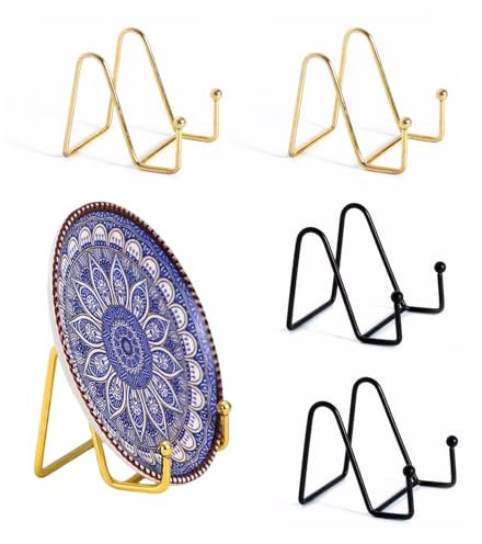 LDBKLGHJ Cavalletto Pittura & Portapiatti di Alta Qualità – Cavalletto per Pittura Metallico, Tellerhalter Ständer Versatile e Resistente, Ideale per Teller Ständer o Tellerhalter