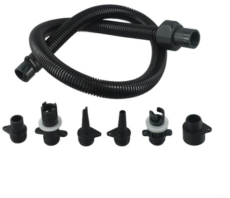 Homeponnew Kit di ugelli per pompa ad aria elettrica, 6 adattatori per HT-781/790 (tubo da 1 m, adatto per SUP/barche/tende/palloni)