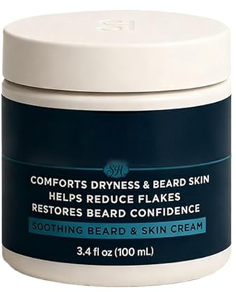 Crema para Barba, con Hidratación Profunda, 100 ml, Bálsamo para Barba y Piel, Hidratante Diario Ligero, Ayuda a Reconfortar la Piel Seca y con Picazón, para Facial