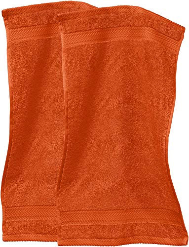 Erwin Müller Gästetuch Friedrichshafen 2er- Pack, 100% Baumwolle orange Größe 30x50 cm - Premium-Qualität, unvergleichlich saugfähig, hautsympatisch, formstabil (weitere Farben)