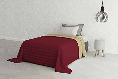 Elegant Ropa DE Cama Italiano Colcha Verano Burdeos/Nata líquida 170 x 270 cm