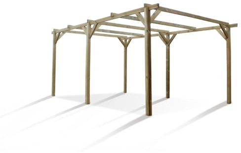 CERLAND Carport 1 Voiture en Bois - Henri 15,36 m² - 512x300x226 cm