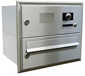 B-015 Cassetta postale incassata a muro con campanello e videocitofono - LETTERBOX24.de