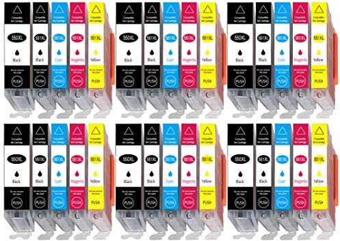 30er Pack 550XL 551XL Kompatible Druckerpatronen Multipack für Canon PGI-550 XL CLI-551 XL Canon Pixma MG5650 MG5550 MG6350 MG6450 IP7250 IP7200 MX725 MX920 MX925 IX6850