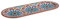 APS 84686 Teller ARABESQUE, 38 x 15,5 cm, Höhe 2 cm, Melamin, Dekor/Terracottaoptik