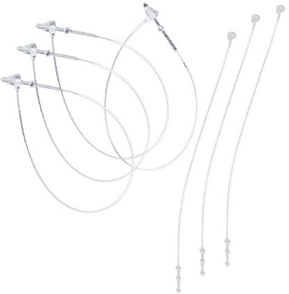 Sicherheitsfäden Loop Pins Transparent für Etiketten, Preisträger (5000 Pcs, 125mm (5 inch))