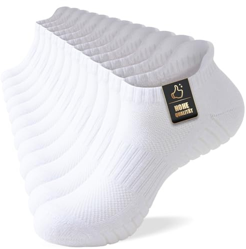 SockWaddles sneakerstrumpor män kvinnor, sportstrumpor sneakerstrumpor andas bomull korta löparstrumpor 35–38 39-42 43-46 47-50, unisex, 6 par