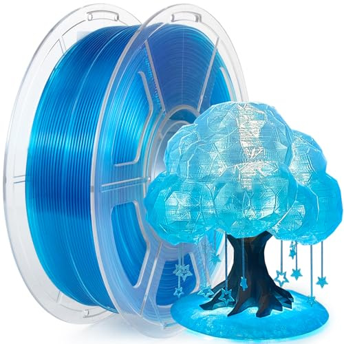 iSANMATE PLA Transparent High Speed Filament 1.75mm, Hohe Geschwindigkeit 3D Drucker Filament PLA für Schnelles Drucken Geeignet, 1KG/Spule (2.2 LBS), 30-300mm/s