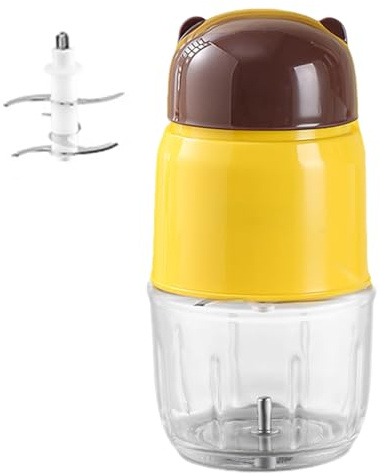 Mini robot de cuisine pour bébé, portable, multifonction, automatique, petit mixeur alimentaire, pour aliments, fruits, légumes, viandes (double lame)