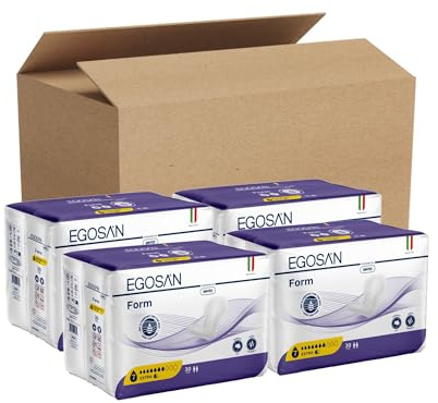 Egosan Anatomisch geformte Windel Extra Vorratspackung 4 Packungen à 30 Stück für Mittelschwere Inkontinenz, Voller Schutz, Gute Passform, Anti-Geruchs-System, Hypoallergen, Unisex, Einheitsgröße