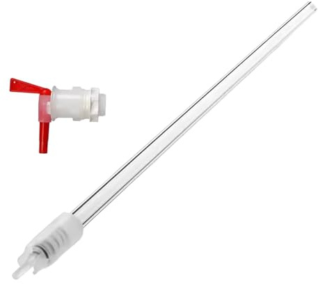 KiBcsLic Llenadora de Botellas, Equipo de Elaboración de Cerveza, Fácil de Usar, Herramienta de Elaboración de Cerveza Transparente de 35 Cm con Resorte para V, con Grifo, Individual