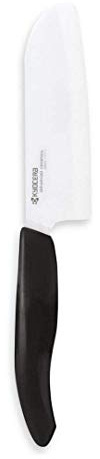 Kyocera FK-115WH-BK FK White Serie - Cuchillo pequeño de Cocina (Hoja Blanca de 11,5 cm, Mango Negro)