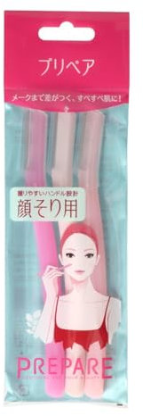 SHISEIDO Prepare Facial Razor Large 3 Piece × 3 Packs (Japan Import)