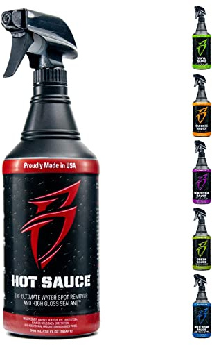 Bling Sauce Hot Sauce Hard Water Spot Remover with Wax Sealants, 32 oz