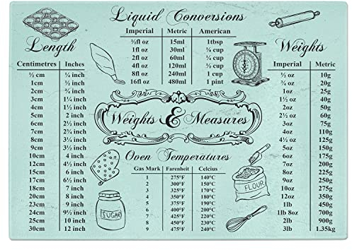 Weights & Measures Tempered Glass Chopping Board (Large)