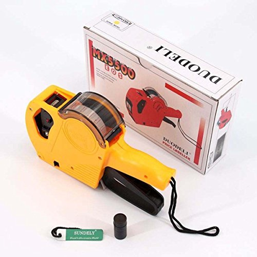 SUNDELY® MX-5500 8 Digits Price Tag Gun Labeler Plus 1000 White/Blank labels