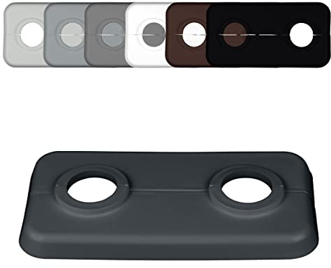 FUX 3 stycken dubbel värmerör ros 12 mm – 21,3 mm, 2 delar, uppvärmning, rörskydd, täckrosetter, beklädnad, radiator rosetter, polypropen i specialfärger (15 mm, RAL 7016)