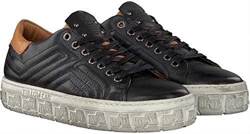 Yellow Cab Schwarze Leder-Sneakers Größe 40