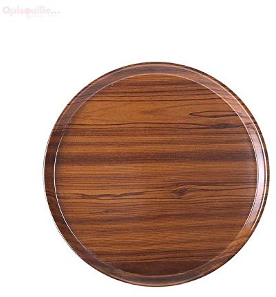 Melform Plateau de service rond de 32 cm Teak de qualité professionnelle