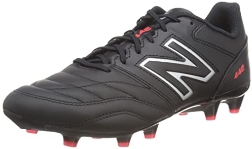 New Balance Men's 442 V2 Team FG Soccer Shoe, Black/White, 8.5 Wide US