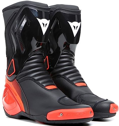 DAINESE, Nexus 2 Boots Uomo, Nero/Rosso Fluo, 42 EU