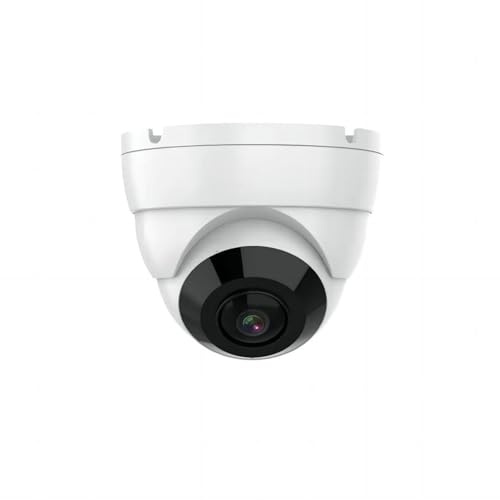 Real HD 4K 8MP PoE IP Fisheye 180° Panoramic Ultra Wide Viewing Angle Dome Security Camera Outdoor, 65ft IR Night Vision, H.265 IP66 Waterproof, Compatible with NVR, NDAA Compliant