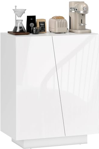 HOMCOM Mobiletto Multiuso in Truciolato a 3 Livelli, 70x40x88 cm, Bianco